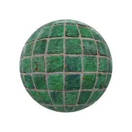 Old green tiles